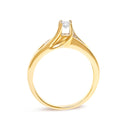 14K Yellow Gold 1/4 Cttw Princess Cut Diamond Engagement Ring-5