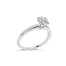 14K White Gold 1.0 Cttw Round Lab Grown Diamond 4 Prong Solitaire Engagement Ring (F-G Color, VS2-SI1 Clarity) - Ring Size 7-8
