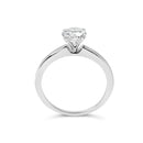 14K White Gold 1.0 Cttw Round Lab Grown Diamond 4 Prong Solitaire Engagement Ring (F-G Color, VS2-SI1 Clarity) - Ring Size 7-10