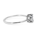 14K White Gold 1/2 Cttw Oval Lab Grown Diamond 4 Prong Solitaire Engagement Ring (F-G Color, VS2-SI1 Clarity) - Size 7-7