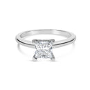 14K White Gold 1.0 Cttw Princess Lab-Grown Diamond Solitaire Engagement  Ring (F-G Color, VS1-VS2 Clarity) - Ring Size 7-1
