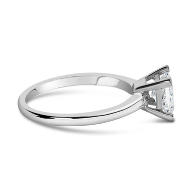 14K White Gold 1.0 Cttw Princess Lab-Grown Diamond Solitaire Engagement  Ring (F-G Color, VS1-VS2 Clarity) - Ring Size 7 - 0