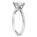 14K White Gold 1.0 Cttw Princess Lab-Grown Diamond Solitaire Engagement  Ring (F-G Color, VS1-VS2 Clarity) - Ring Size 7-4