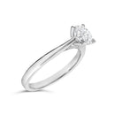 14K White Gold 1.0 Cttw Round Lab Grown Diamond Eagle Claw 4-Prong Set Solitaire Engagement Ring (F-G Color, VS2-SI1 Clarity) - Ring Size 7-8