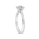 14K White Gold 1.0 Cttw Round Lab Grown Diamond Eagle Claw 4-Prong Set Solitaire Engagement Ring (F-G Color, VS2-SI1 Clarity) - Ring Size 7-9