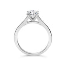14K White Gold 1.0 Cttw Round Lab Grown Diamond Eagle Claw 4-Prong Set Solitaire Engagement Ring (F-G Color, VS2-SI1 Clarity) - Ring Size 7-10