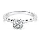 14K White Gold 7/8 Cttw Lab Grown Diamond Solitaire Cathedral Style Engagement Ring (F-G Color, VS1-VS2 Clarity) - Size 5-1