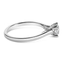 14K White Gold 7/8 Cttw Lab Grown Diamond Solitaire Cathedral Style Engagement Ring (F-G Color, VS1-VS2 Clarity) - Size 5-2