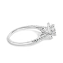 14K White Gold 1.00 Cttw Lab-Grown Diamond Oval Shaped Halo Engagement Ring (F-G Color, VS1-VS2 Clarity) - Ring Size 7-2