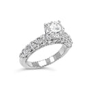14K White Gold 3 1/5 Cttw Lab Grown Diamond Vintage Style Engagement Ring - Size 7-2