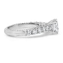 14K White Gold 3 1/5 Cttw Lab Grown Diamond Vintage Style Engagement Ring - Size 7-3