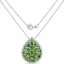 4.65 Carat Genuine Chrome Diopside .925 Sterling Silver Pendant-3