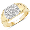0.24 Carat Genuine White Diamond .925 Sterling Silver Ring-1