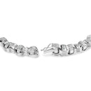 14K White Gold 1/2 Cttw Diamond Knotted Byzantine Link Bracelet (H-I Color, I2-I3 Clarity) - 7" Inches-2