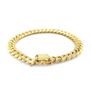 8.25mm 14k Yellow Gold Classic Miami Cuban Solid Bracelet-2