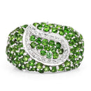 5.18 Carat Genuine Chrome Diopside .925 Sterling Silver Ring-4