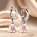 925 Sterling Silver Earrings with CZ and Enamel, 2.2x0.8m, for Women-1