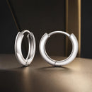 925 Sterling Silver Oxidized 14x3mm Earrings-1