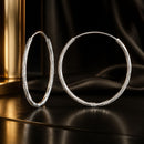 925 Sterling Silver Plated White Gold Earrings 3.0cm for Women-1