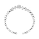 .925 Sterling Silver 1/6 Cttw Diamond Rondelle Graduated Ball Bead Cuff Bangle Bracelet (I-J color, I2-I3 clarity) - Fits wrists up to 7 1/2 inches-4