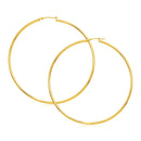 14k Yellow Gold Large Polished Hoop Earrings-1