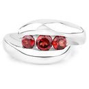0.74 Carat Genuine Garnet .925 Sterling Silver Ring-3