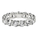 Round Cut Lab Grown Diamond Eternity Ring in 14k White Gold (5 cttw FG/VS2)-2
