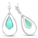 8.80 Carat Genuine Crysopharse .925 Sterling Silver Earrings-2