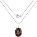 3.14 Carat Genuine Smoky Quartz .925 Sterling Silver Jewelry Set-3