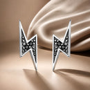 925 Sterling Silver Earrings with Pavé Setting CZ-1