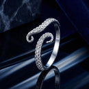 S925 Sterling Silver 0.2cm Platinum Plated Ring-2