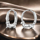 925 Sterling Silver White Gold Plated Hoop Earrings for Women-1