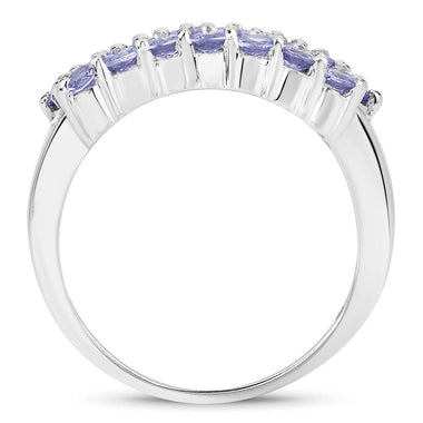1.54 Carat Genuine Tanzanite .925 Sterling Silver Ring - 0