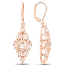 18K Rose Gold Plated 2.70 Carat Genuine Morganite .925 Sterling Silver Earrings-2