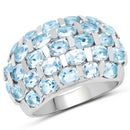 5.51 Carat Genuine Blue Topaz .925 Sterling Silver Ring-1