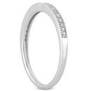 14k White Gold Diamond Micro Pave Diamond Milgrain Wedding Ring Band-2