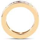 14K Yellow Gold Plated 4.32 Carat Genuine Multi Sapphire .925 Sterling Silver Ring-2