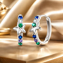925 Sterling Silver Earrings with Pavé Setting CZ in White Gold for Women-1