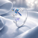 925 Silver Enamel & Paved CZ Ring for Unisex-2