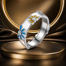 925 Sterling Silver Enamel Ring Size 6.0 for Women-1