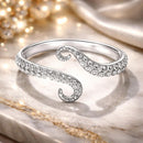 S925 Sterling Silver 0.2cm Platinum Plated Ring-1