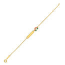 14k Yellow Gold Rainbow Childrens Bracelet (1.00 mm)-1