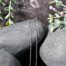14k White Gold Round Cable Link Chain 1.1mm-4