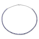 10.00 Carat Genuine Tanzanite .925 Sterling Silver Necklace-2