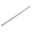 .925 Sterling Silver 3.0 Cttw Diamond Multi Row Cluster Slanted Wave Link 7-Â¼â€ Tennis Bracelet (I-J Color, I2-I3 Clarity)-5