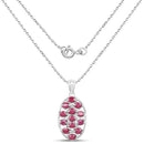 2.86 Carat Glass Filled Ruby .925 Sterling Silver Pendant-2