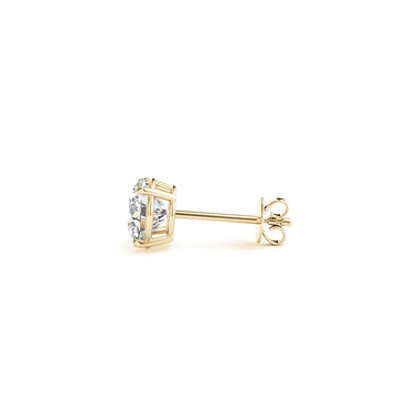 2 cttw Certified IGI Lab Grown Round Diamond Stud Earrings 14k Yellow Gold (G/VS2) - 0
