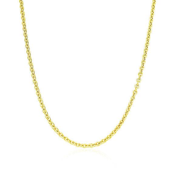14k Yellow Gold Forsantina Lite Cable Link Chain 1.9mm