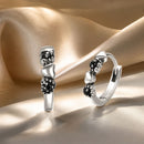 925 Sterling Silver Earrings with Pavé Setting CZ, 1.1*0.3cm-1