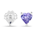 0.90 Carat Genuine Tanzanite .925 Sterling Silver Earrings-3